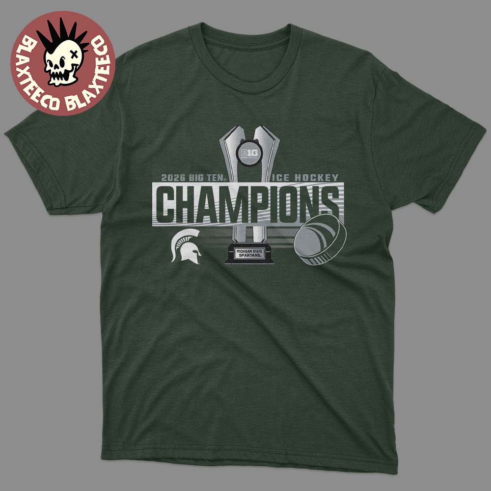 Michigan State Spartans Ice Hockey 2026 Big Ten Mens Hockey Regular Season Champions Locker Room T-Shirt - T-Shirt, Sweatshirt, Hoodie