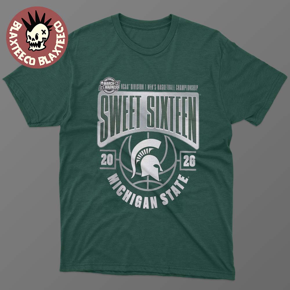 Michigan State Spartans Mens Basketball 2026 NCAA March Madness Sweet 16 T-Shirt Unisex T-shirt, Sweatshirt, Hoodie, Long Sleeve Tee - T-Shirt, Sweatshirt, Hoodie