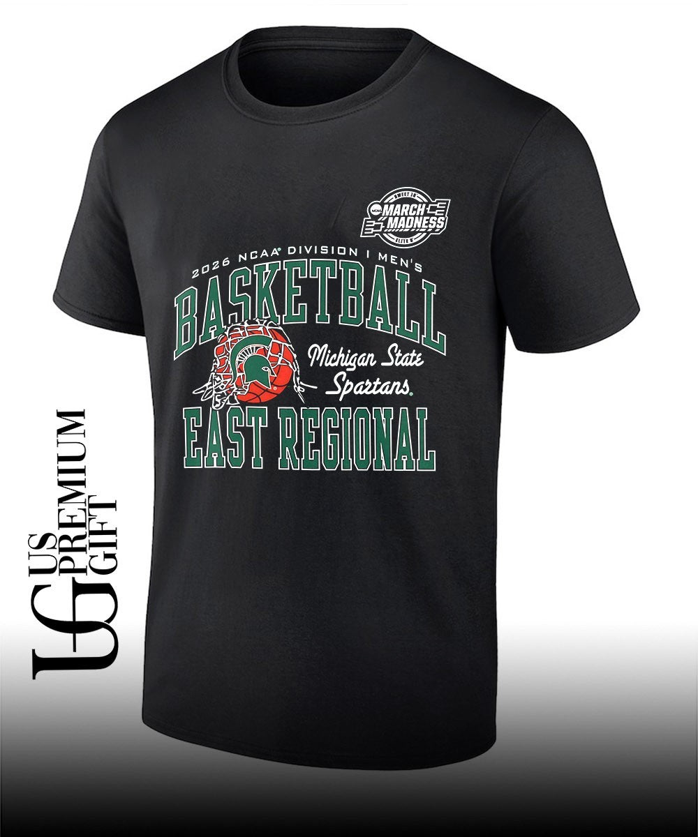 Michigan State Spartans basketball NCAA Division I March Madness East Regional 2026 shirt Unisex T-shirt, Sweatshirt, Hoodie, Long Sleeve Tee - T-Shirt, Sweatshirt, Hoodie