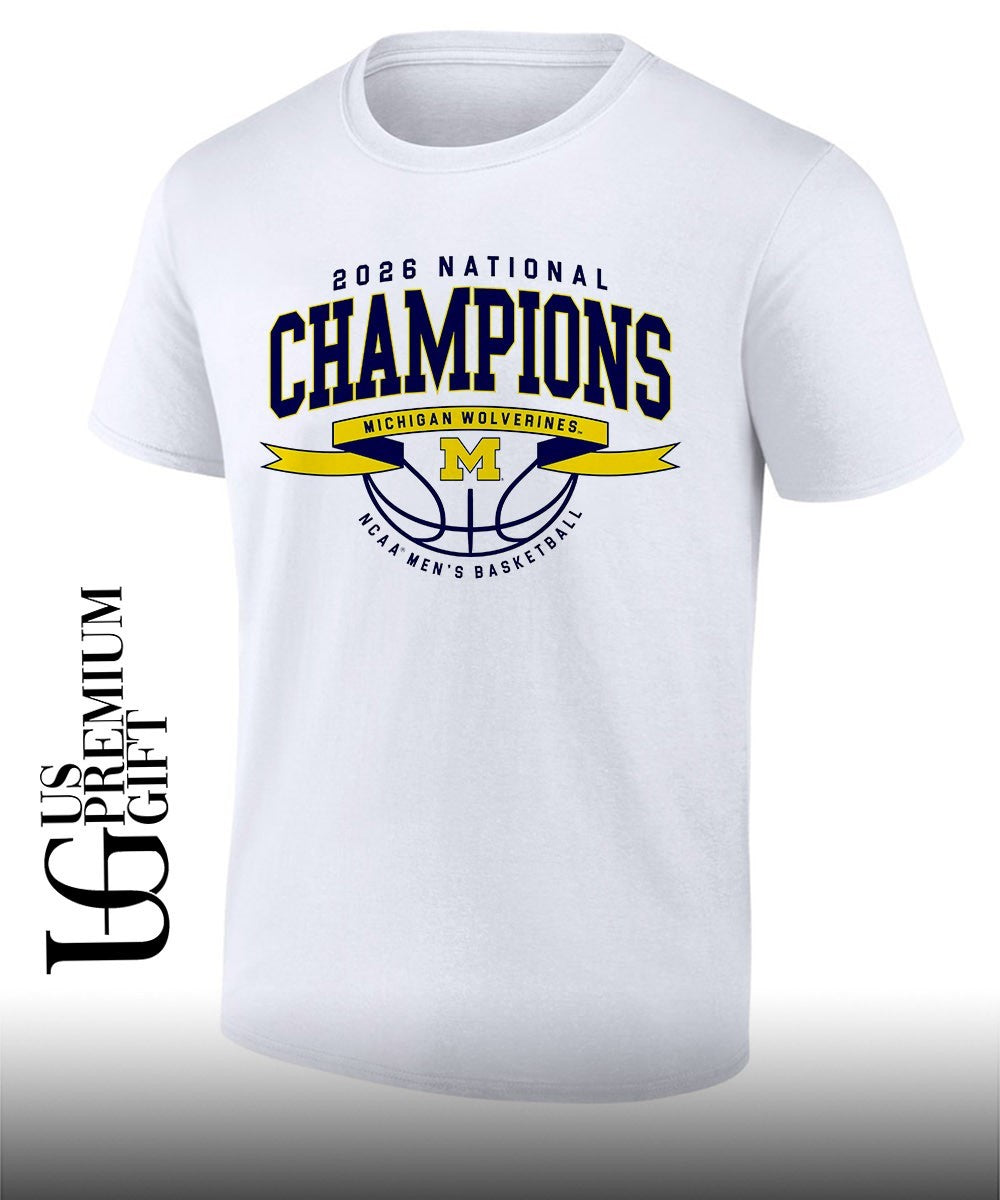 Michigan Wolverines 2026 Basketball National Champions Ribbon Wings shirt Unisex T-shirt, Sweatshirt, Hoodie, Long Sleeve Tee - T-Shirt, Sweatshirt, Hoodie