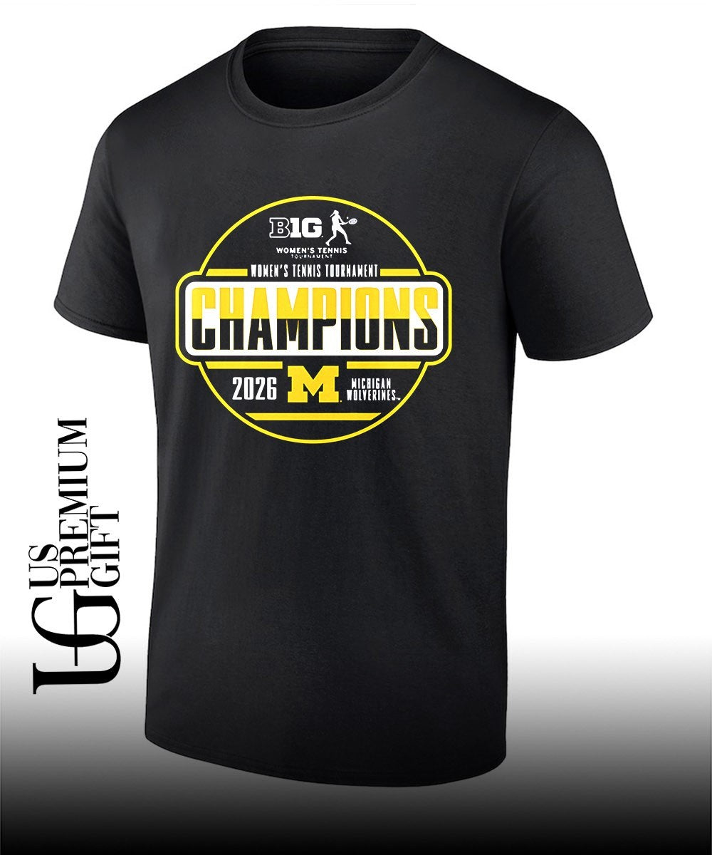 Michigan Wolverines 2026 Big Ten Womens Tennis Tournament Champions Locker Room shirt Unisex T-shirt, Sweatshirt, Hoodie, Long Sleeve Tee - T-Shirt, Sweatshirt, Hoodie