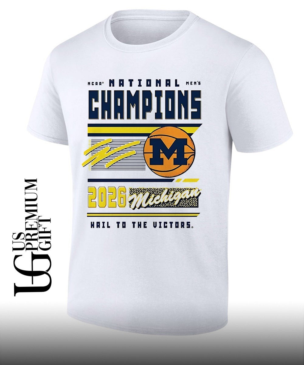 Michigan Wolverines 2026 NCAA Mens Basketball National Champions hail to the victors shirt - T-Shirt, Sweatshirt, Hoodie