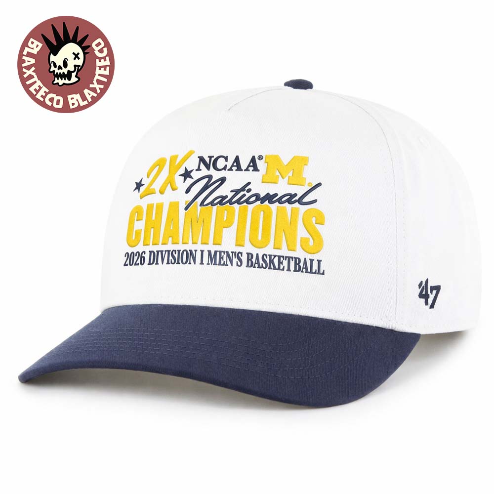 Michigan Wolverines 2026 Two-Time NCAA Mens Basketball National Champions Hitch Adjustable Hat - T-Shirt, Sweatshirt, Hoodie