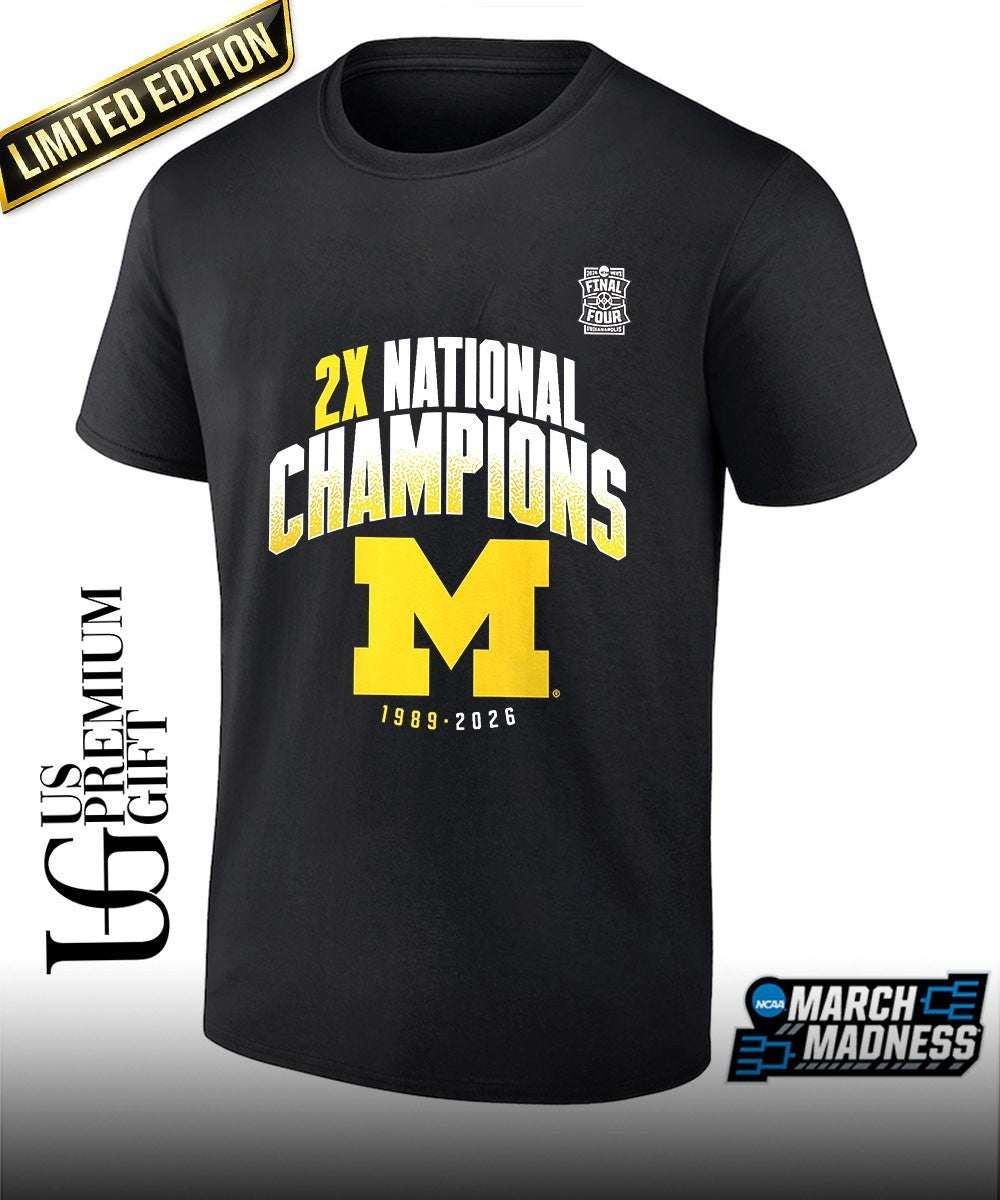 Michigan Wolverines 2026 Two-Time NCAA Mens Basketball National Champions post move shirt - T-Shirt, Sweatshirt, Hoodie