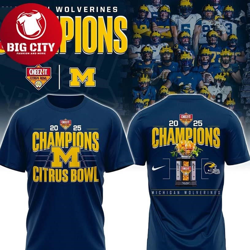 Michigan Wolverines Citrus Bowl Champions Two Sided Shirt Unisex T-shirt, Sweatshirt, Hoodie, Long Sleeve Tee - T-Shirt, Sweatshirt, Hoodie