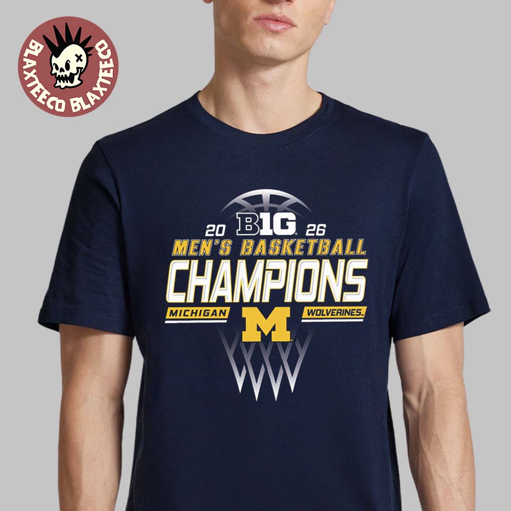 Michigan Wolverines Mens Basketball 2026 Big Ten Regular Season Champions Locker Room T-Shirt - T-Shirt, Sweatshirt, Hoodie