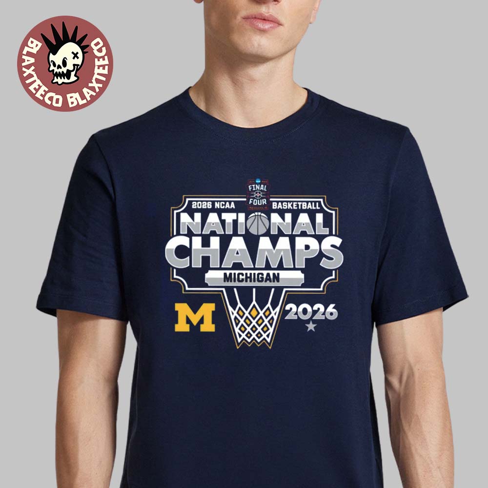 Michigan Wolverines Mens Basketball 2026 NCAA National Champions March Madness Hoops T-Shirt - T-Shirt, Sweatshirt, Hoodie