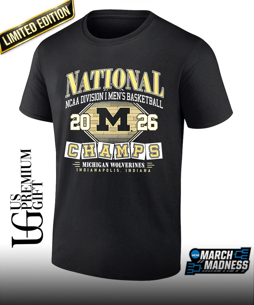 Michigan Wolverines Mens Basketball 2026 NCAA National Champions shirt Unisex T-shirt, Sweatshirt, Hoodie, Long Sleeve Tee - T-Shirt, Sweatshirt, Hoodie