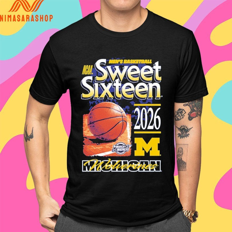 Michigan Wolverines Men's Basketball Ncaa Sweet - Adult & Kids T-Shirts, Sweatshirts & Hoodies apparel design preview 4
