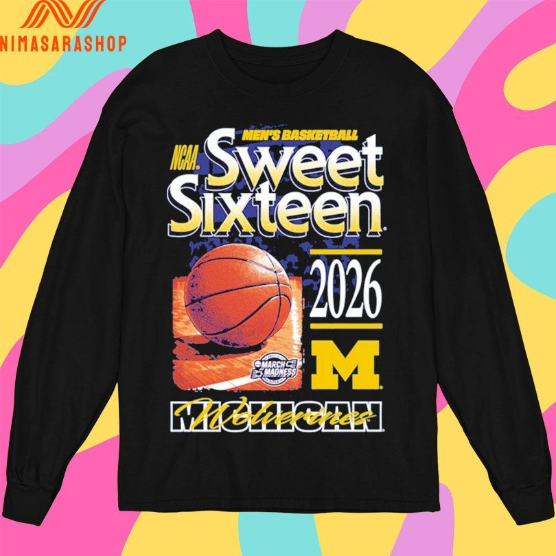 Michigan Wolverines Men's Basketball Ncaa Sweet - Adult & Kids T-Shirts, Sweatshirts & Hoodies apparel design preview 3