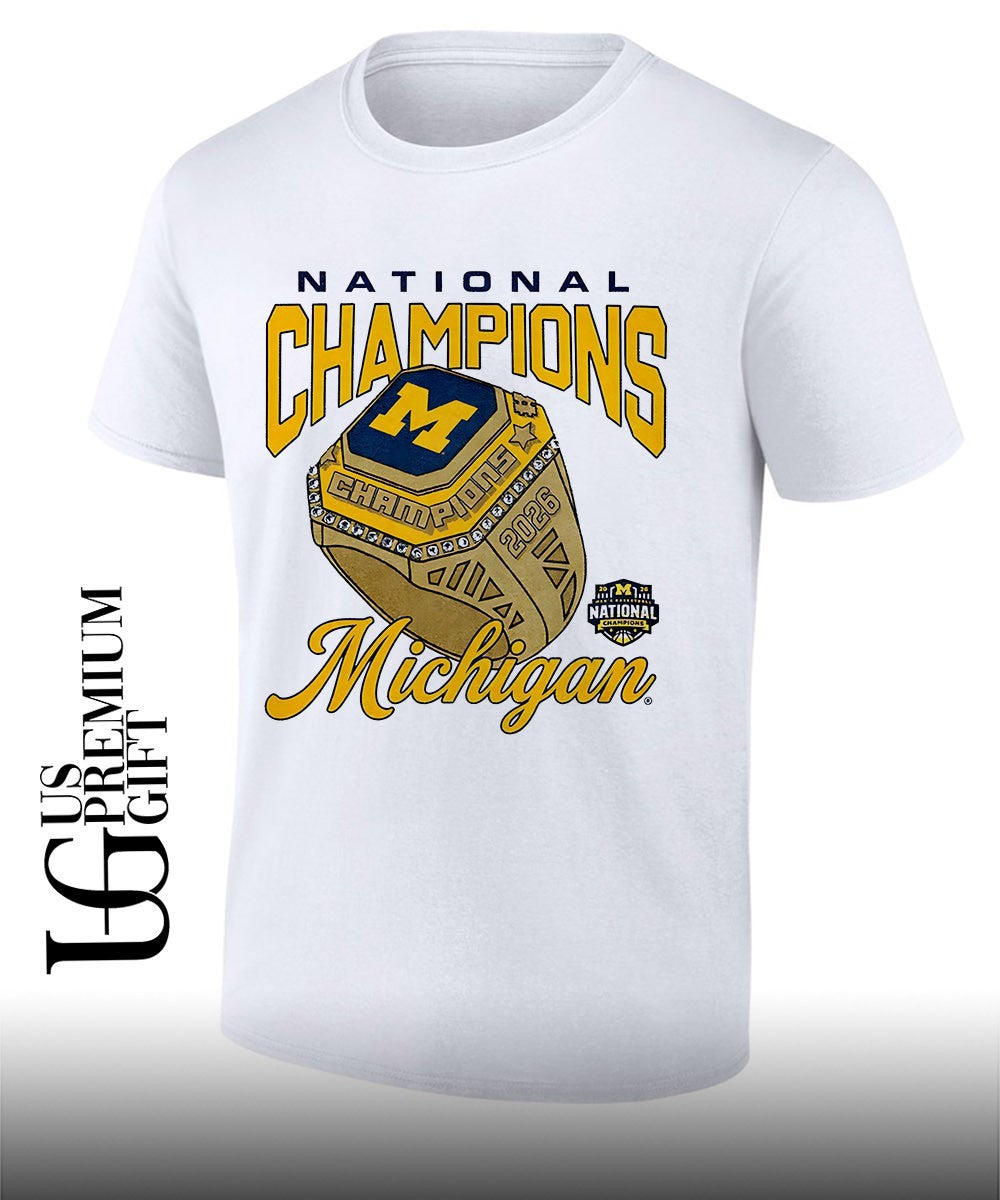 Michigan Wolverines National Champions 2026 Ring shirt Unisex T-shirt, Sweatshirt, Hoodie, Long Sleeve Tee - T-Shirt, Sweatshirt, Hoodie