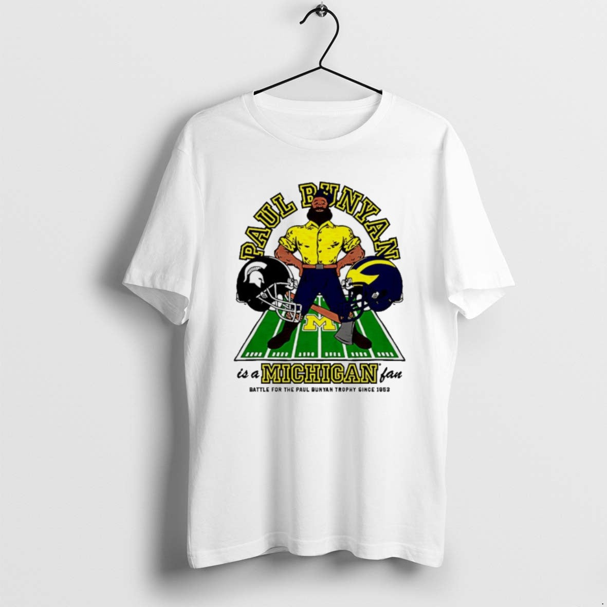 Michigan Wolverines Paul Bunyan Is A Michigan Fan Michigan State Spartans T Shirts Unisex T-shirt, Sweatshirt, Hoodie, Long Sleeve Tee - T-Shirt, Sweatshirt, Hoodie