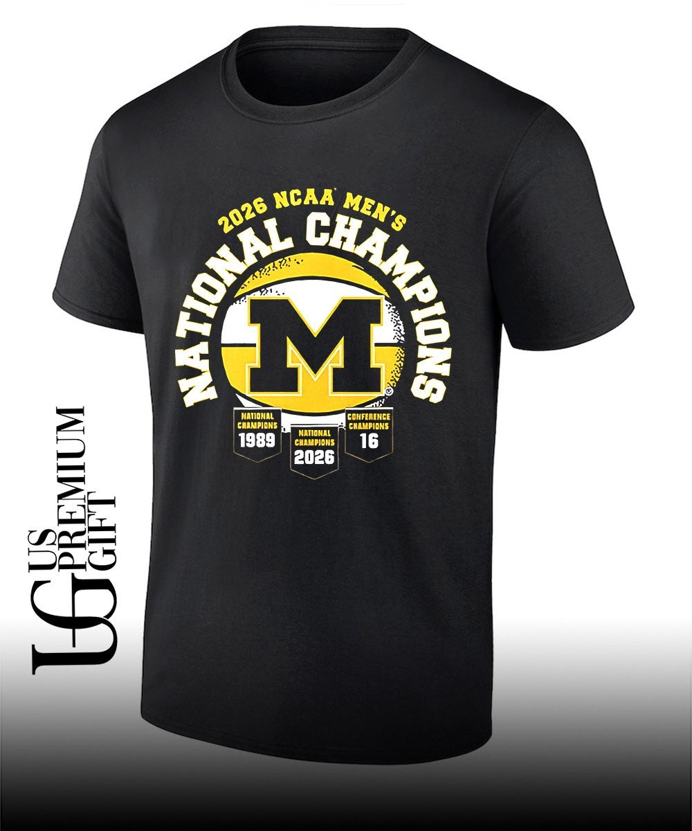 Michigan basketball shock the world boys Go Blue shirt Unisex T-shirt, Sweatshirt, Hoodie, Long Sleeve Tee - T-Shirt, Sweatshirt, Hoodie