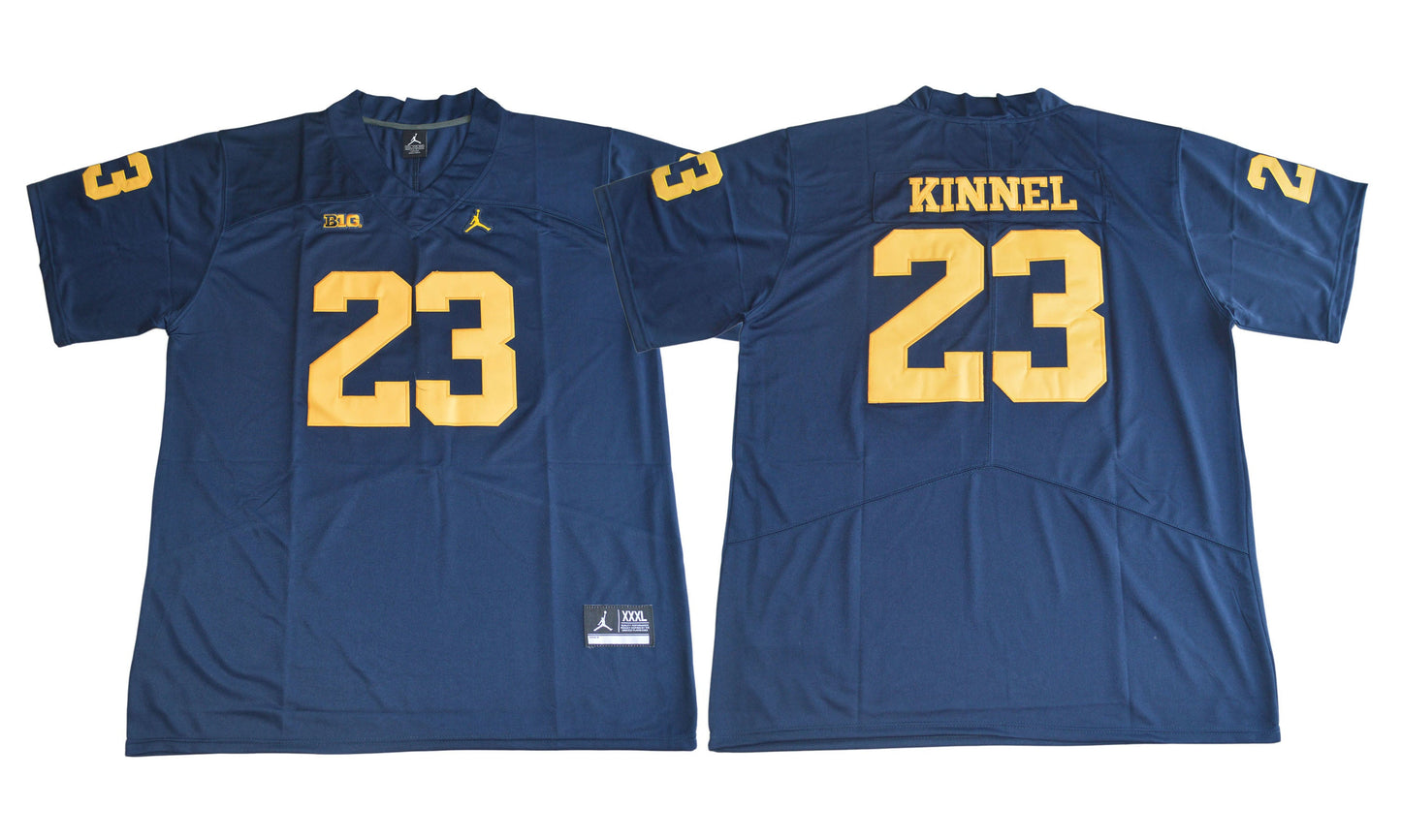 Michigan 23 Kinnel Blue College Football Jersey football jersey product view 1