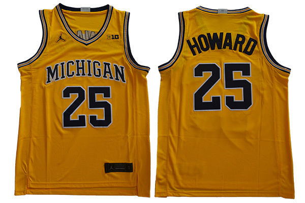 Michigan 25 Yellow College Football Jersey football jersey product view 1