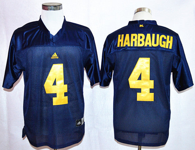 Michigan 4 Harbaugh College Football Jersey football jersey product view 1