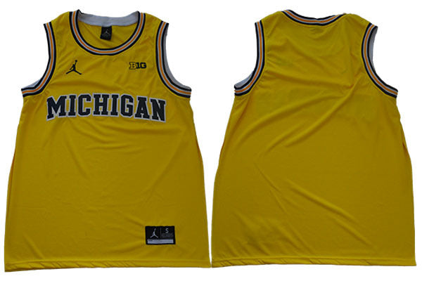 Michigan Blank Yellow College Football Jersey football jersey product view 1