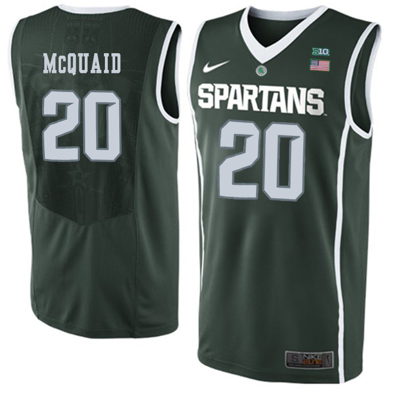 Michigan State McQUAID 20 Dark Green College Football Jersey football jersey product view 1