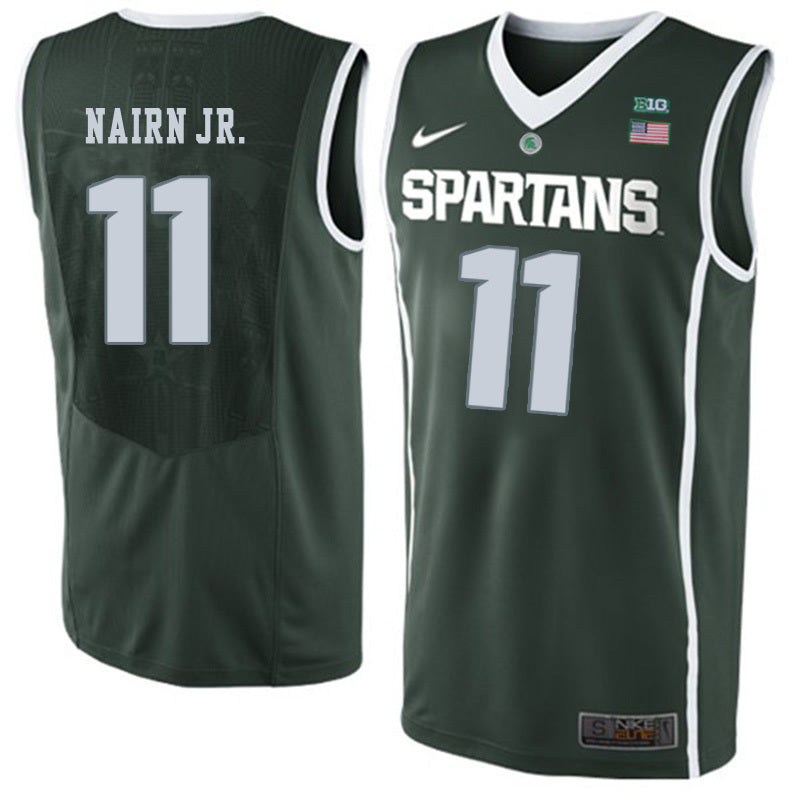 Michigan State NAIRN JR. 11 Dark Green College Football Jersey football jersey product view 1