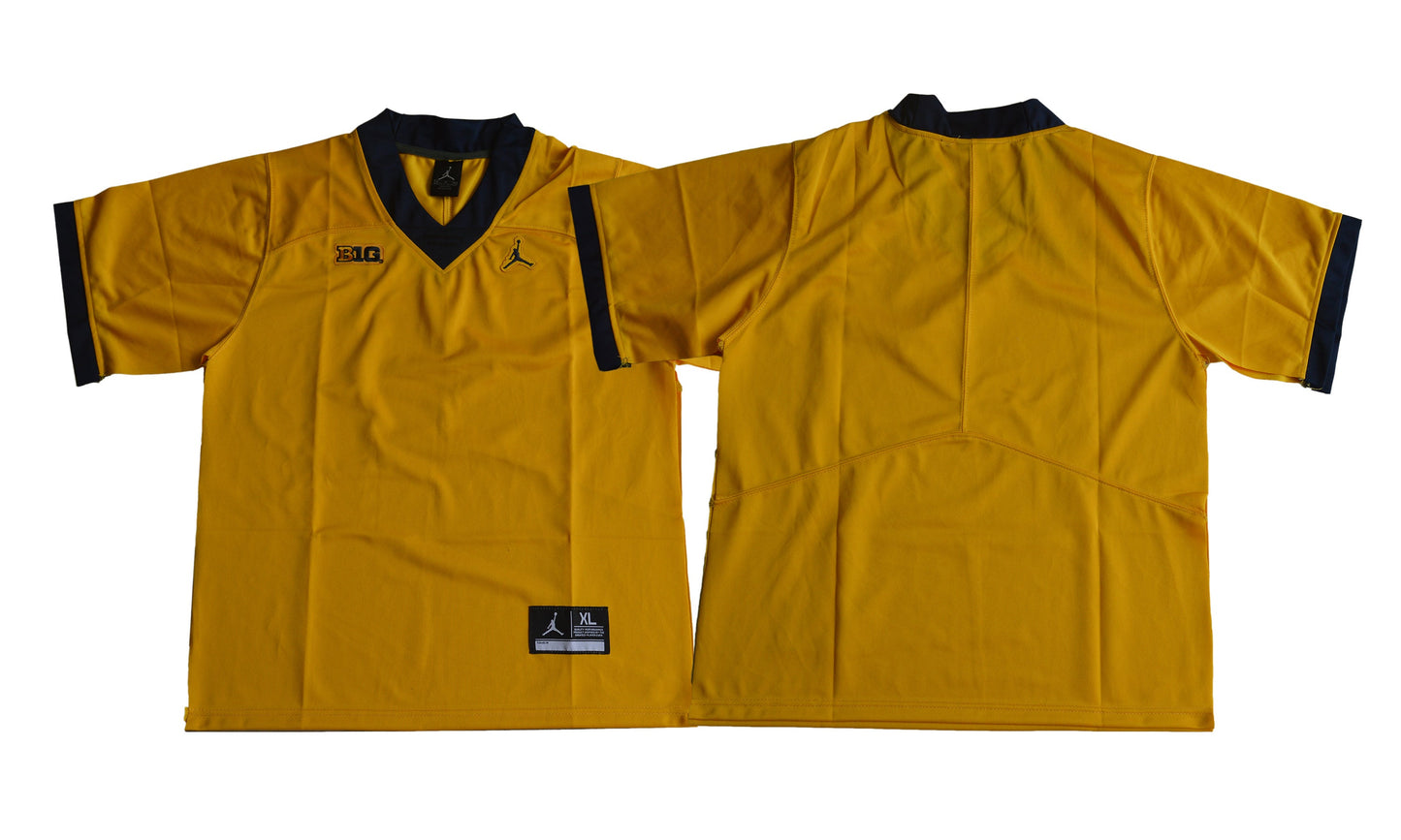Michigan Wolverines Blank Yellow Women College Football Jersey football jersey product view 1