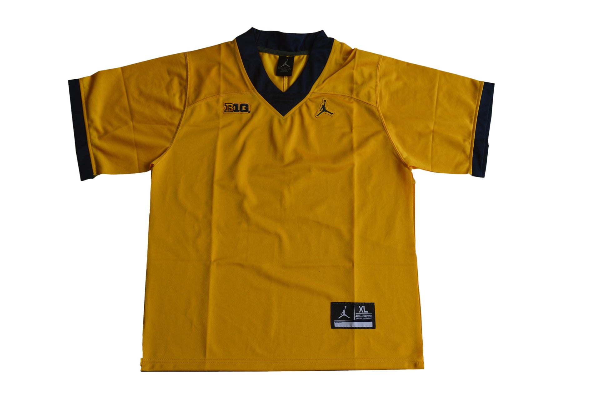 Michigan Wolverines Blank Yellow Women Front College Football Jersey football jersey product view 1