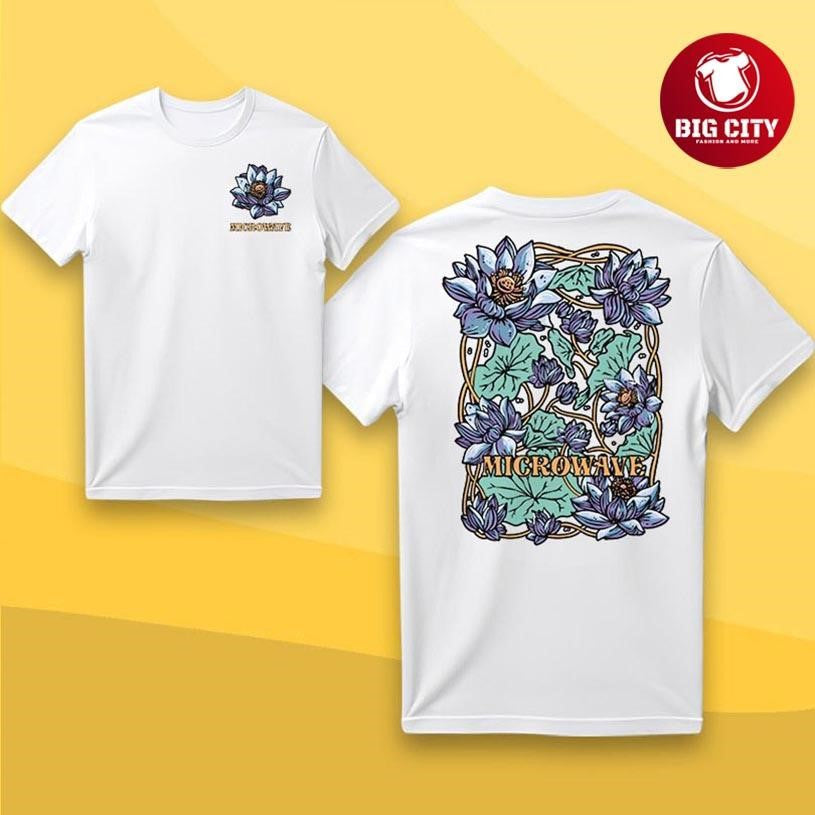 Microwave Blue Lotus Two Sided Shirt Unisex T-shirt, Sweatshirt, Hoodie, Long Sleeve Tee - T-Shirt, Sweatshirt, Hoodie