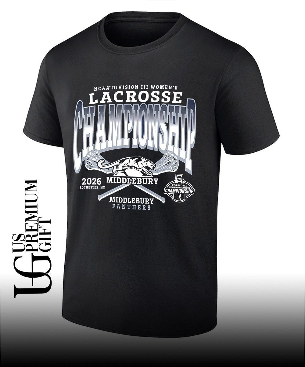 Middlebury Panthers 2026 NCAA Division III Womens Lacrosse Championship shirt Unisex T-shirt, Sweatshirt, Hoodie, Long Sleeve Tee - T-Shirt, Sweatshirt, Hoodie