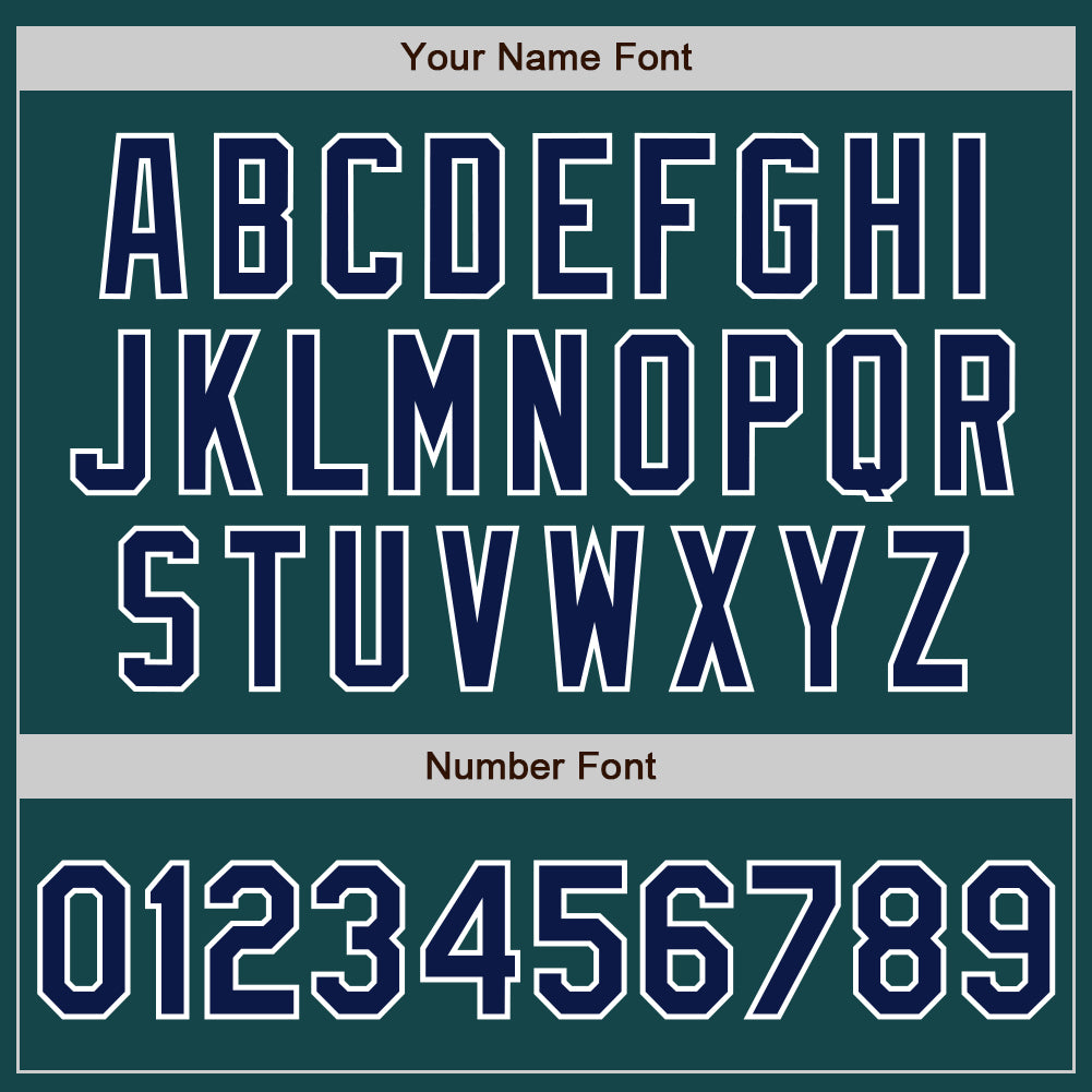 Custom Midnight Green Navy-Red Authentic Baseball Jersey baseball jersey product view 5