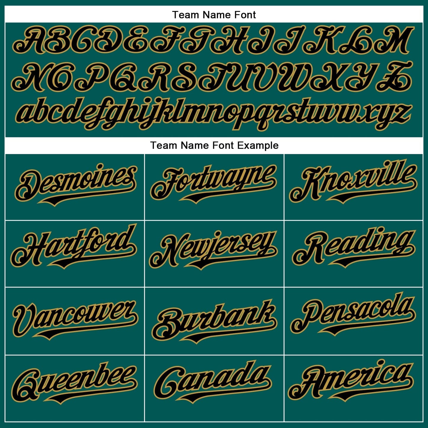 Custom Midnight Green Black-Old Gold Authentic Baseball Jersey baseball jersey product view 4