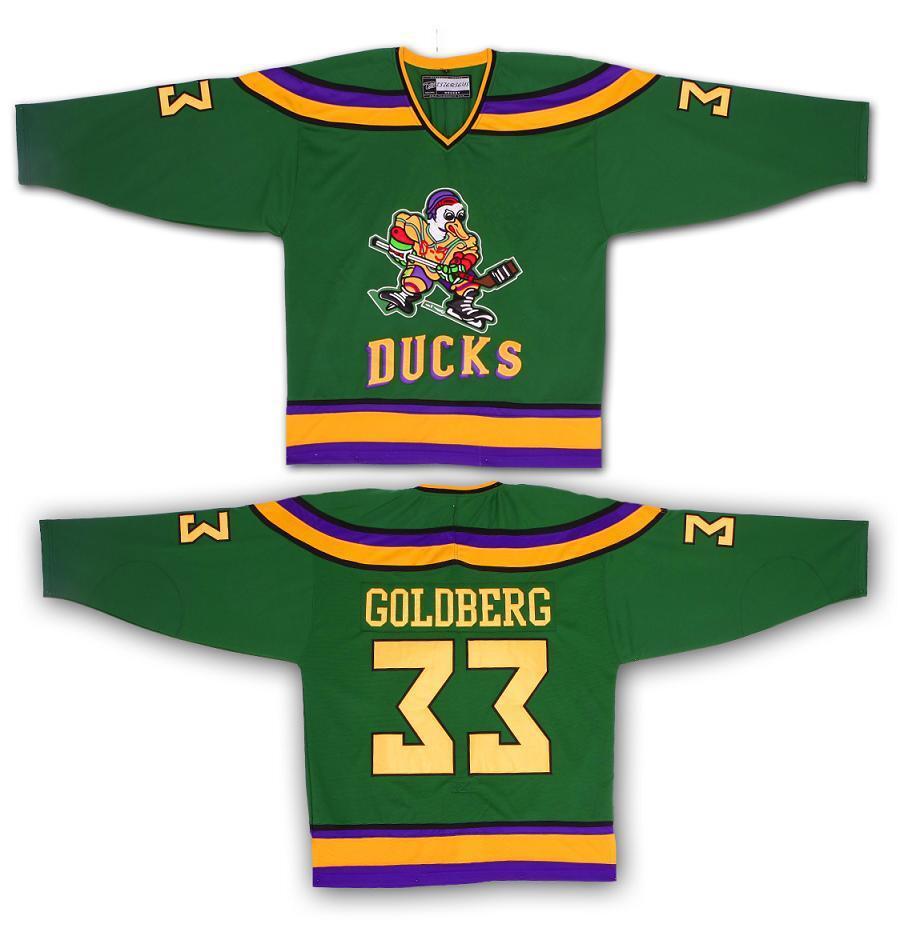 Mighty Ducks #33 Greg Goldberg College Football Jersey football jersey product view 1
