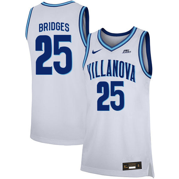 Mikal Bridges 25 White College Football Jersey football jersey product view 1