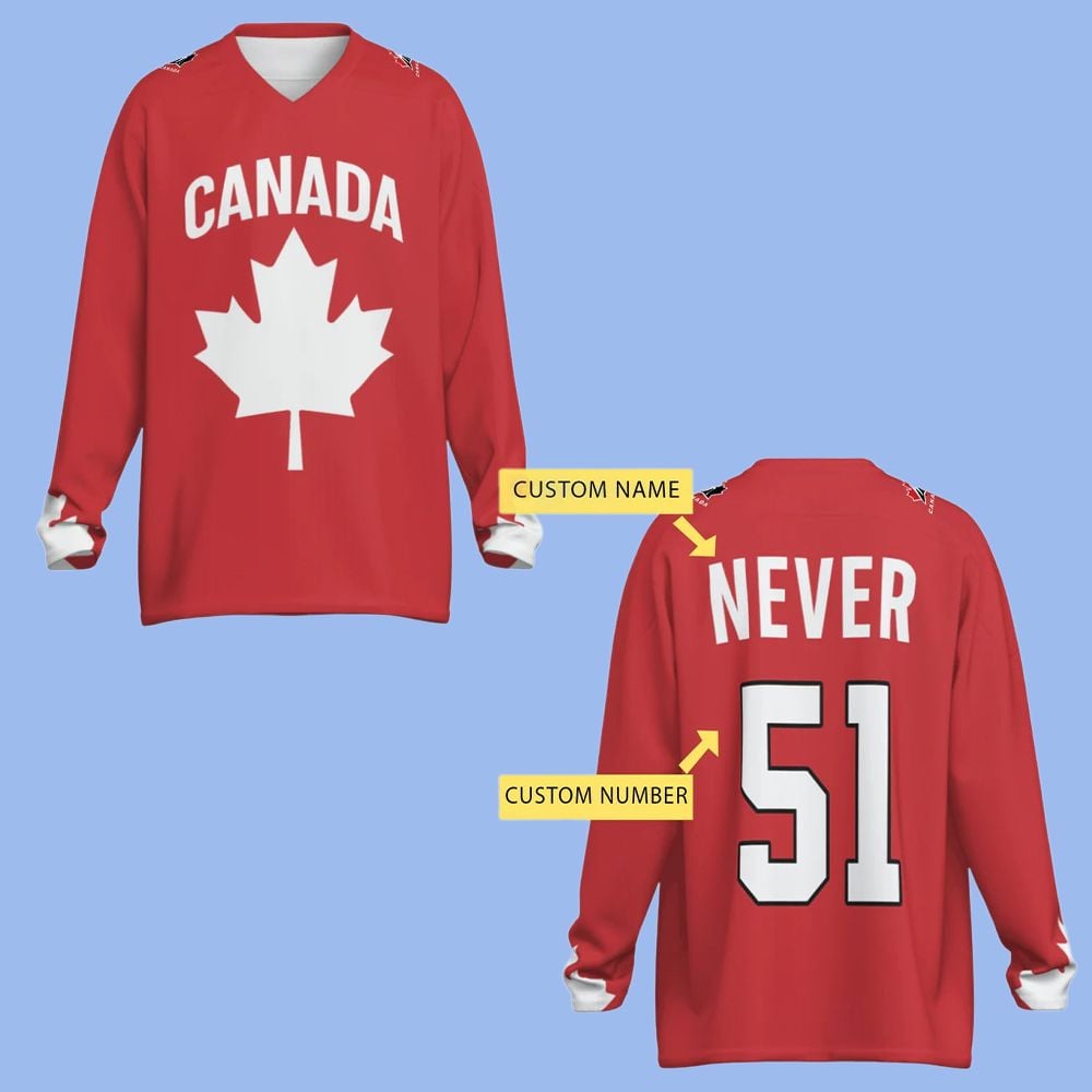 Mike Myers Wearing Canada Never 51 Hockey Jersey - Grishko.com hockey jersey product view 1