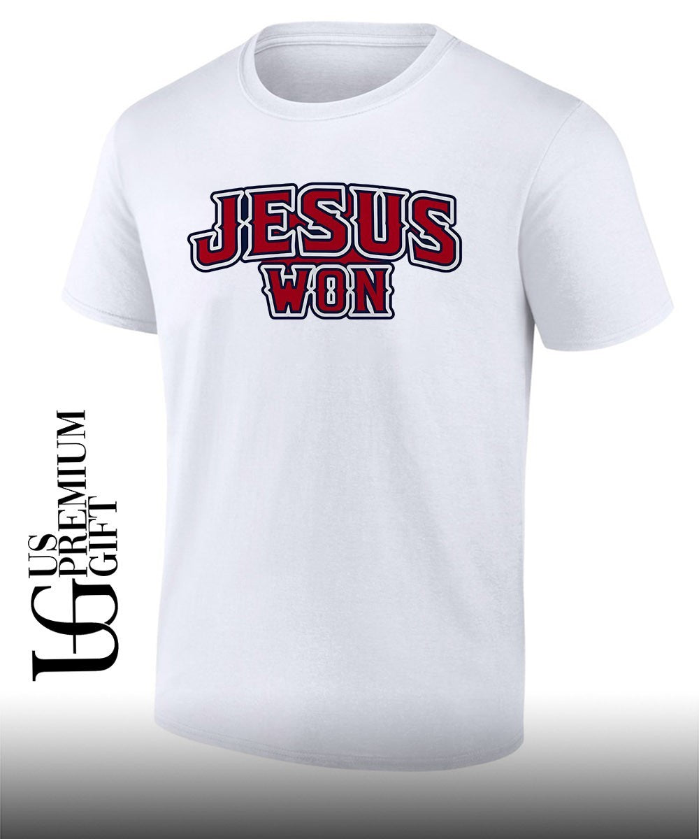 Mike Trout wearing Jesus Won shirt Unisex T-shirt, Sweatshirt, Hoodie, Long Sleeve Tee - T-Shirt, Sweatshirt, Hoodie