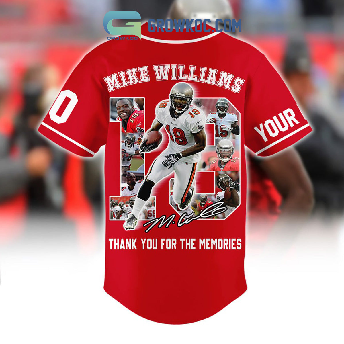 Mike Williams Forever Love Tampa Bay Buccaneers Personalized Baseball Jersey baseball jersey product view 2