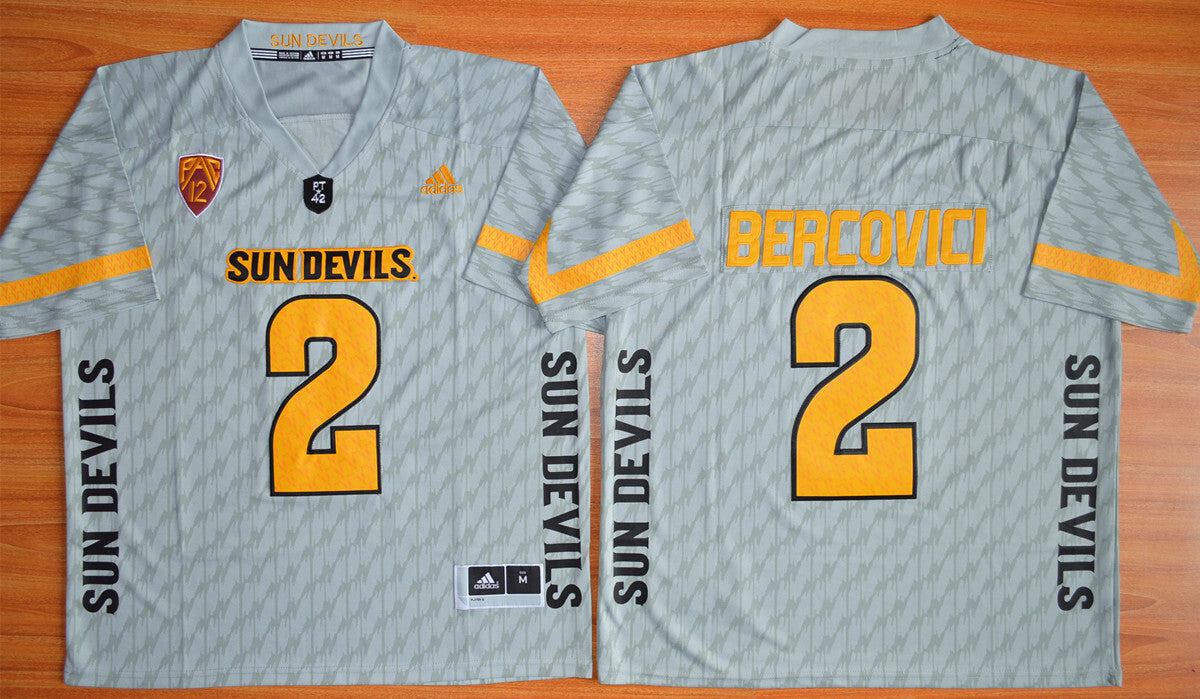 Mike Bercovici 2 grey College Football Jersey football jersey product view 1