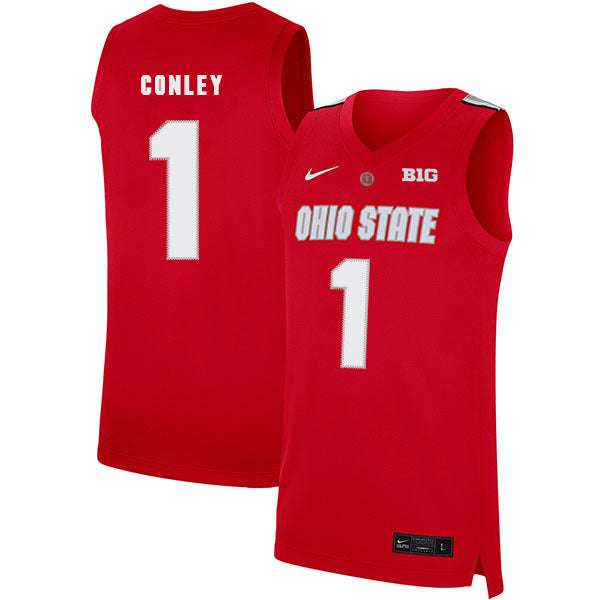 Mike Conley 1 Scarlet College Football Jersey football jersey product view 1
