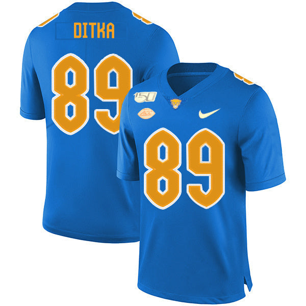 Mike Ditka 89 Blue College Football Jersey football jersey product view 1