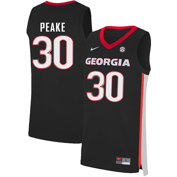 Mike Peake 30 V Collar Black College Football Jersey football jersey product view 1