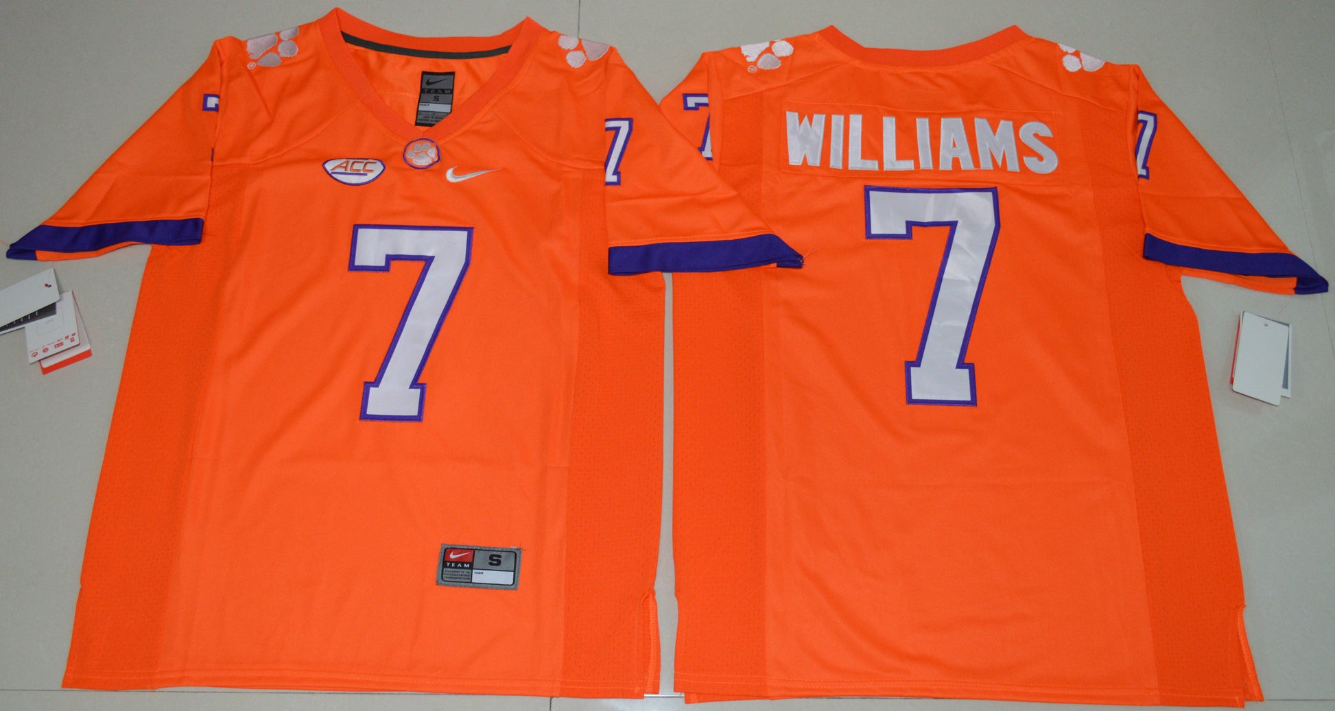 Mike Williams 7 Orange 2016 College Football Jersey football jersey product view 1