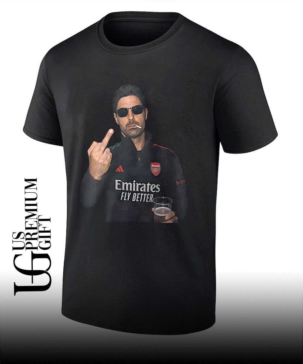 Mikel Arteta middle finger shirt Unisex T-shirt, Sweatshirt, Hoodie, Long Sleeve Tee - T-Shirt, Sweatshirt, Hoodie