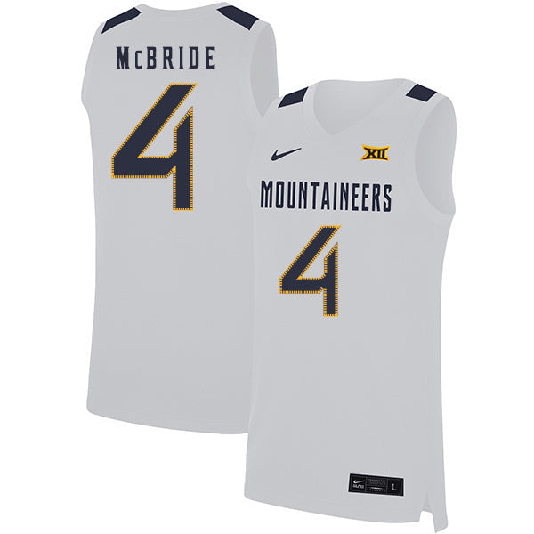 Miles McBride 4 White College Football Jersey football jersey product view 1