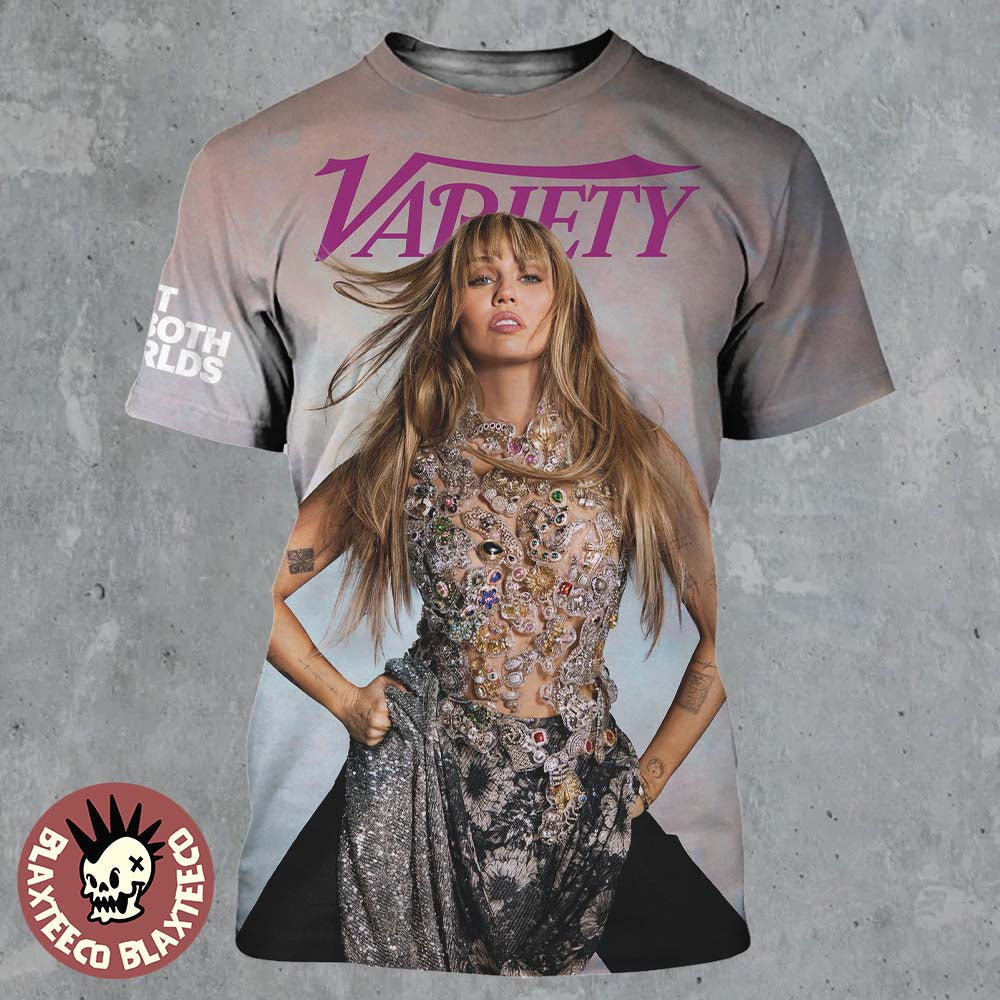 Miley Cyrus Graces The Cover Of Variety Magazine Best Of Both Worlds Celebrates The 20th Anniversary Of Hannah Montana All Over Print Shirt - T-Shirt, Sweatshirt, Hoodie
