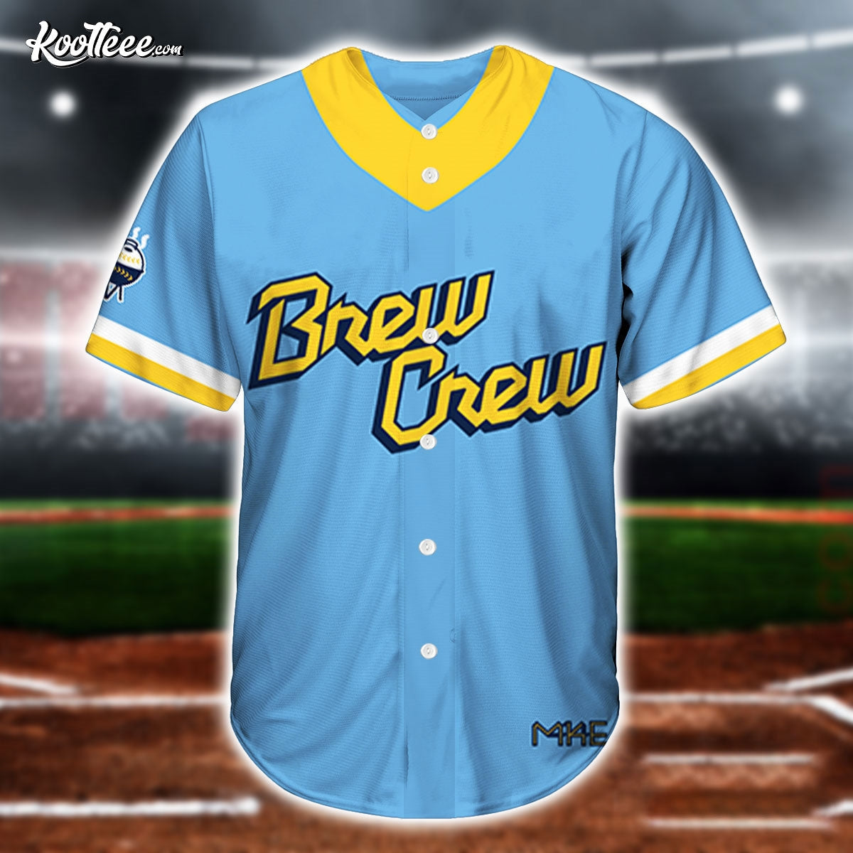Milwaukee Brewers Brew Crew City Connect Baseball Jersey baseball jersey product view 2