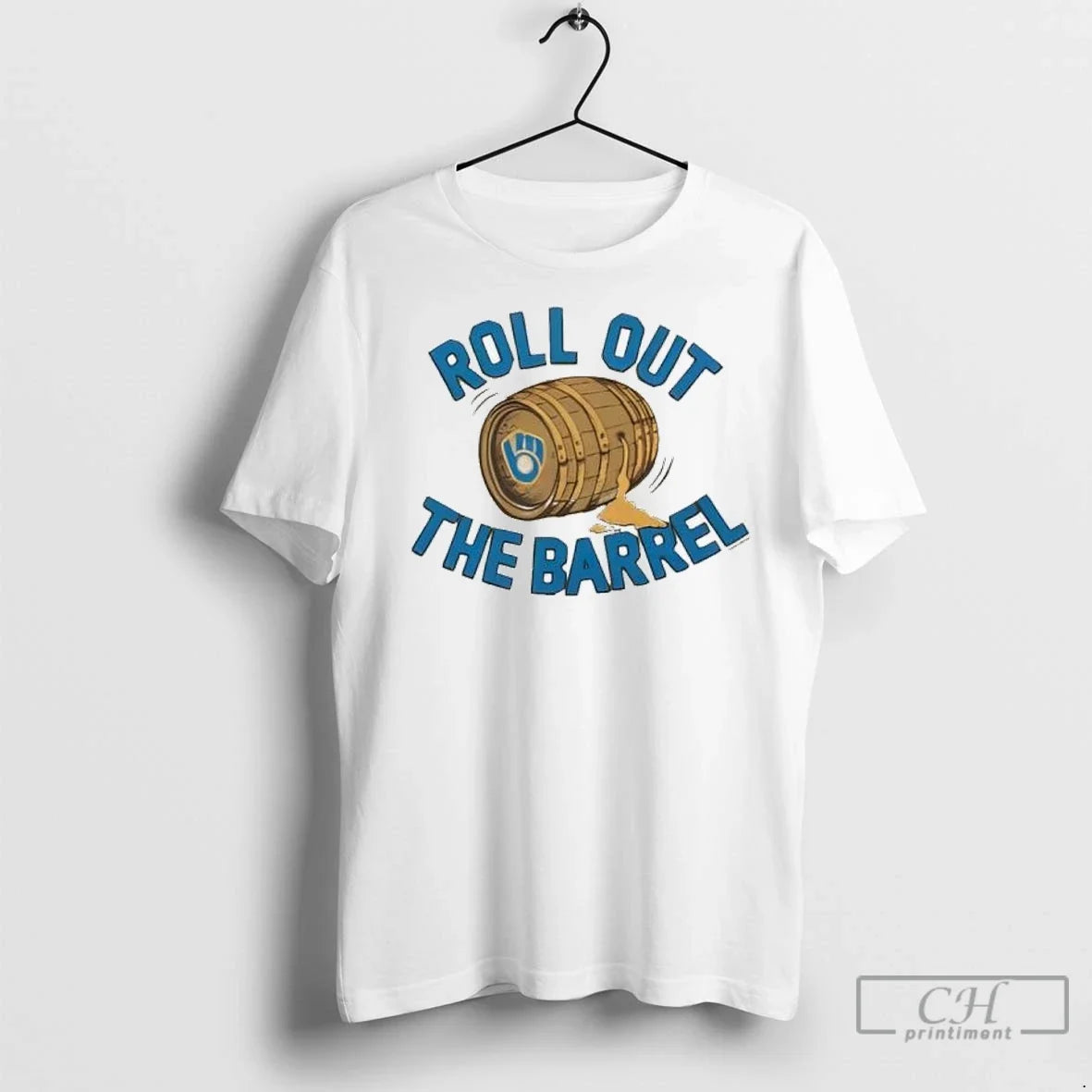Milwaukee Brewers Gold Roll Out The Barrel T Shirts Unisex T-shirt, Sweatshirt, Hoodie, Long Sleeve Tee - T-Shirt, Sweatshirt, Hoodie