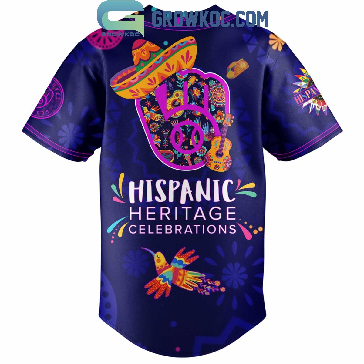 Milwaukee Brewers Hispanic Heritage Celebrations 2025 Baseball Jersey baseball jersey product view 3