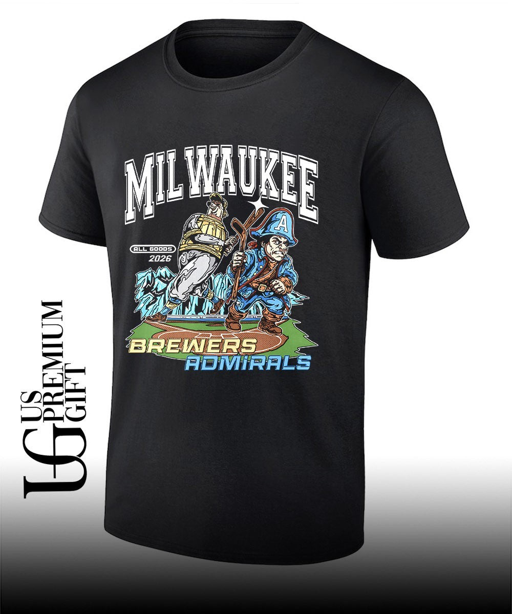Milwaukee Brewers Milwaukee Admirals 2026 graphic shirt Unisex T-shirt, Sweatshirt, Hoodie, Long Sleeve Tee - T-Shirt, Sweatshirt, Hoodie