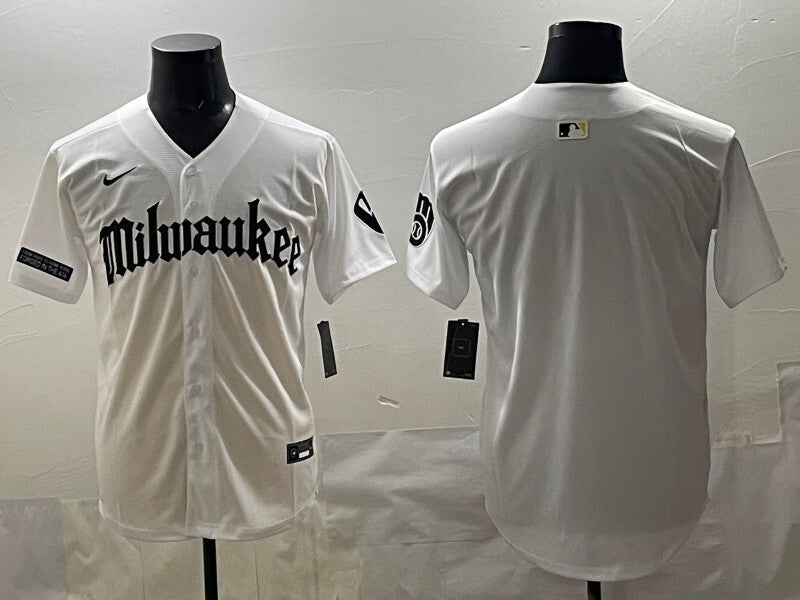 Milwaukee Brewers Brewers 5 Collaboration Style 2 Baseball Jersey baseball jersey product view 1