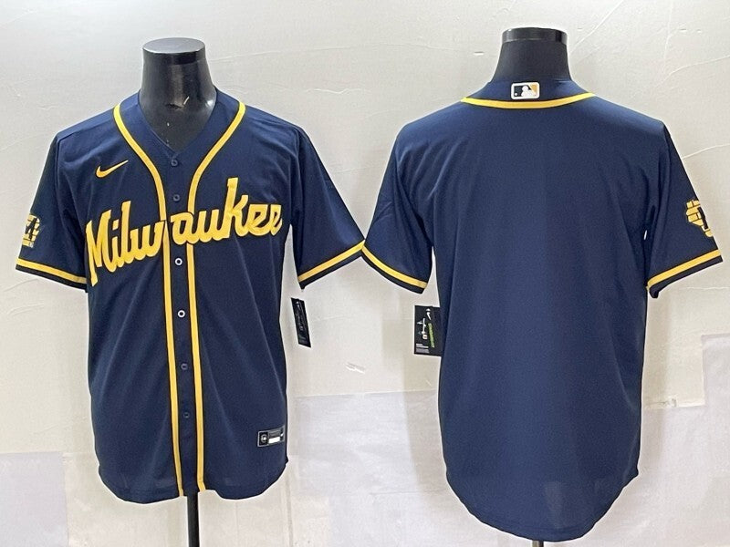 Milwaukee Brewers Brewers Adult Style 7 Baseball Jersey baseball jersey product view 1