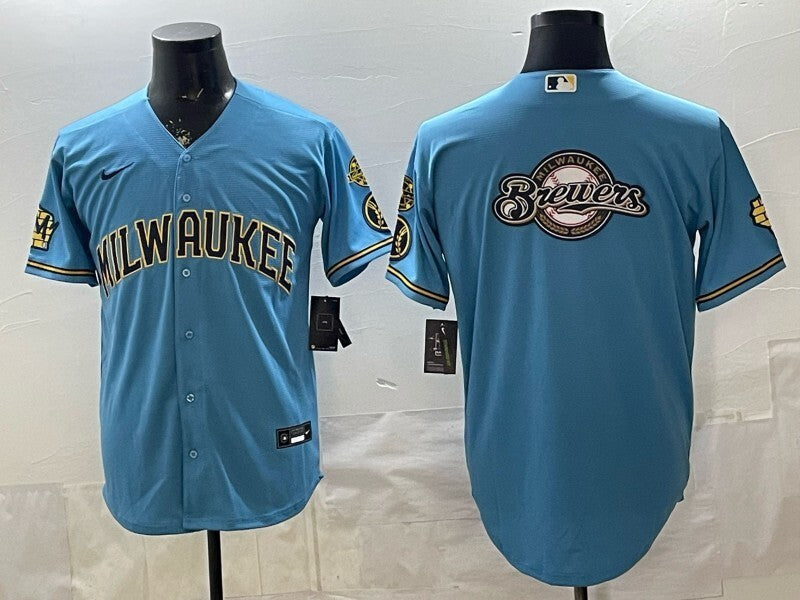 Milwaukee Brewers Brewers Special Edition Adult Style 1 Baseball Jersey baseball jersey product view 1