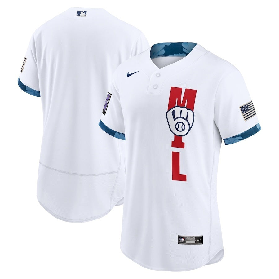 Milwaukee Brewers Style 1 Baseball Jersey baseball jersey product view 1
